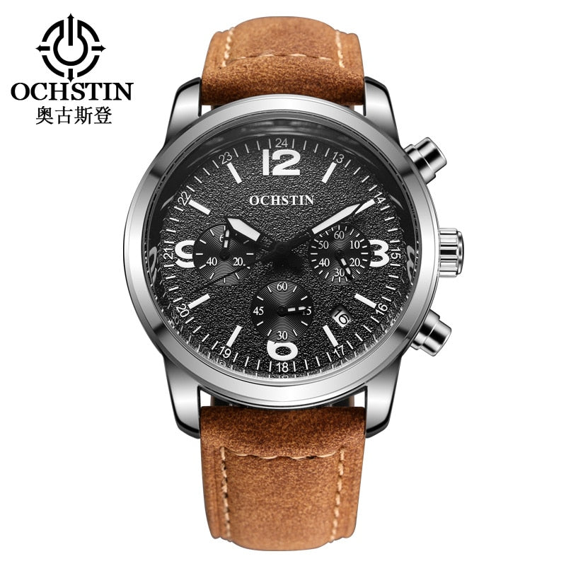2019 Mens Business Watches Top Brand Luxury Waterproof Chronograph Watch *