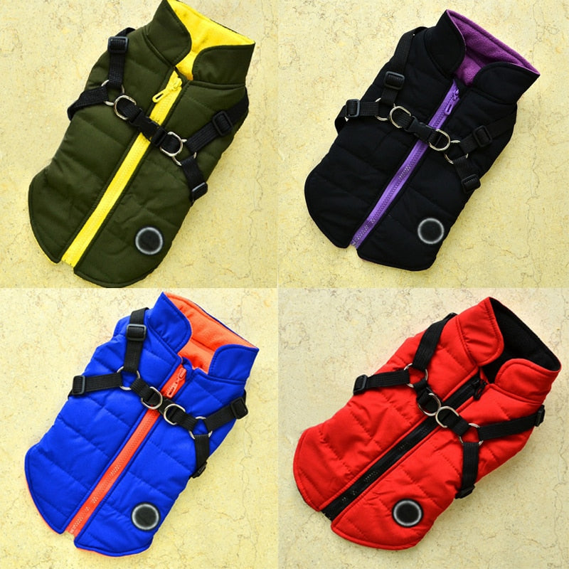 Waterproof Pet Coat With Harness*