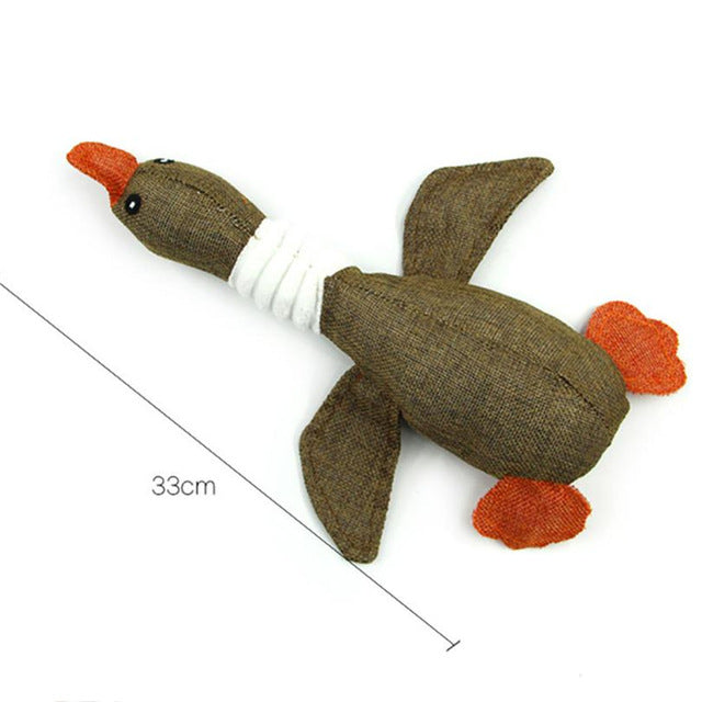 35CM Cloth Pet Dog Chewing Sound Toy Cartoon Goose*