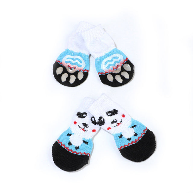 Non-slip 4Pcs Set Knitted Pet Socks*