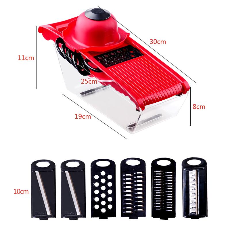 Multifunction 6 Blades Kitchen Slicer Mandoline Slicer*