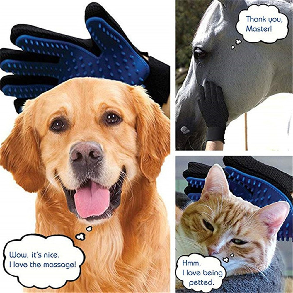 Pet Grooming Gloves* De-shedding Hair Remover