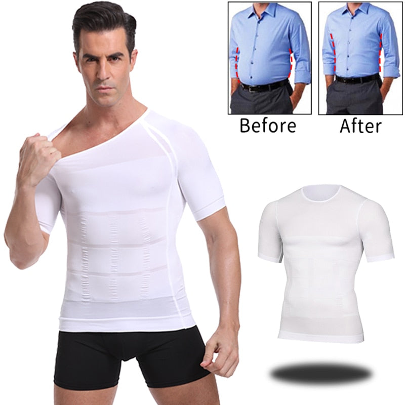 Classix Men Body Toning T-Shirt Slimming Body Shaper Corrective Posture Belly Control Compression Man Modeling Underwear Corset*