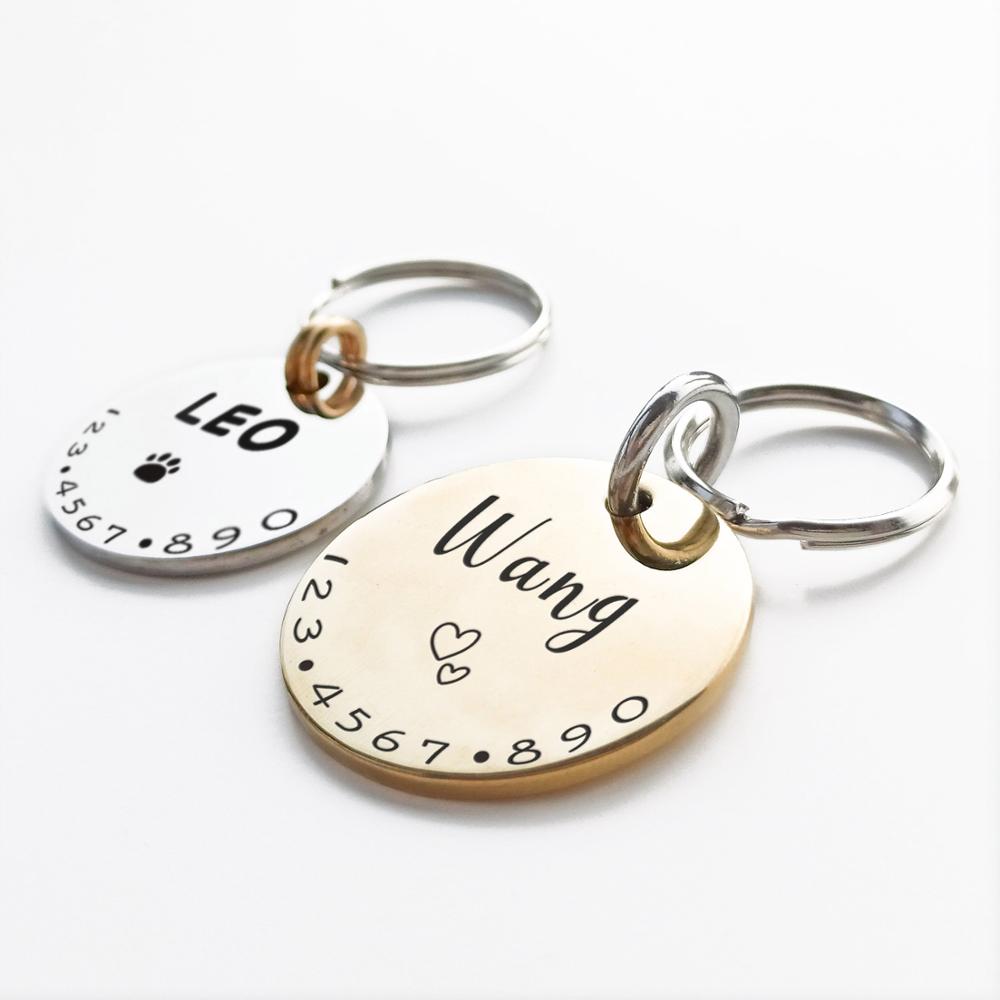 Personalized Pet Cat Dog ID Tag Collar* Accessories MW001 Custom Engraved Necklace Chain Charm Supplies For Dog Tag Name Products