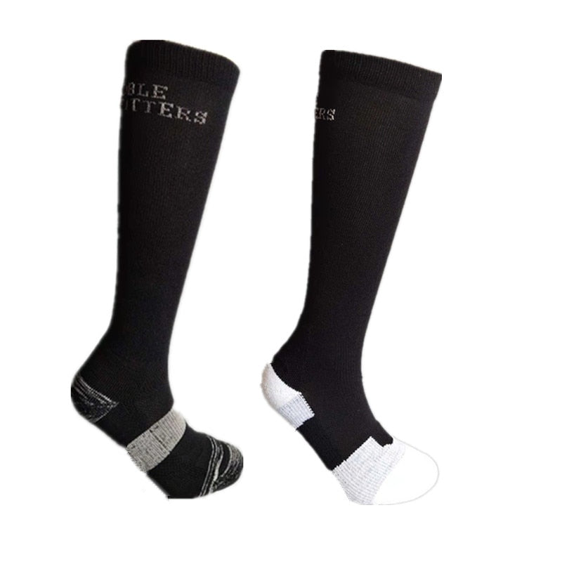 Horse Riding Socks 2 Pairs/Pack Horseback Riding Socks Men Women Unisex Cotton Long Socks Equestrian Sport Horse Rider Equipment *