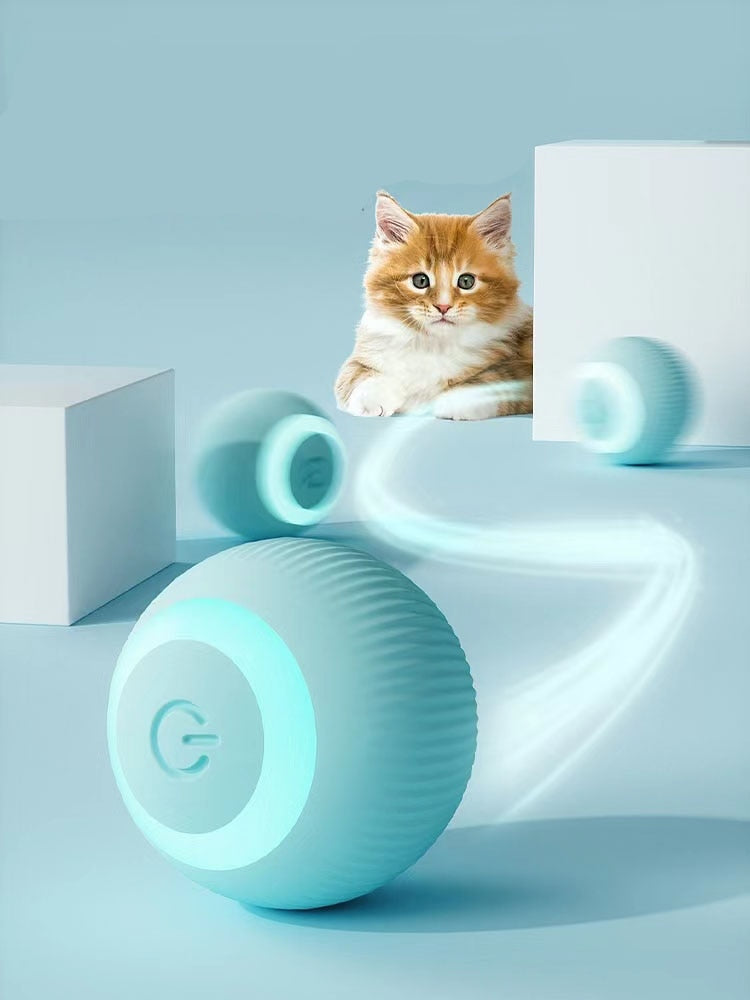 Electric Cat Ball Toys Automatic Rolling Smart Cat Toys for Cats Training Self-moving Kitten Toys for Indoor Interactive Playing*