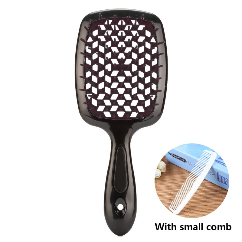 Easy Blow Detangling Brush* Wide Teeth Air Cushion Comb Pro Salon Hair Care Styling Tool Anti Tangle Anti-static Hairbrush Head Comb Hairdressing Tools