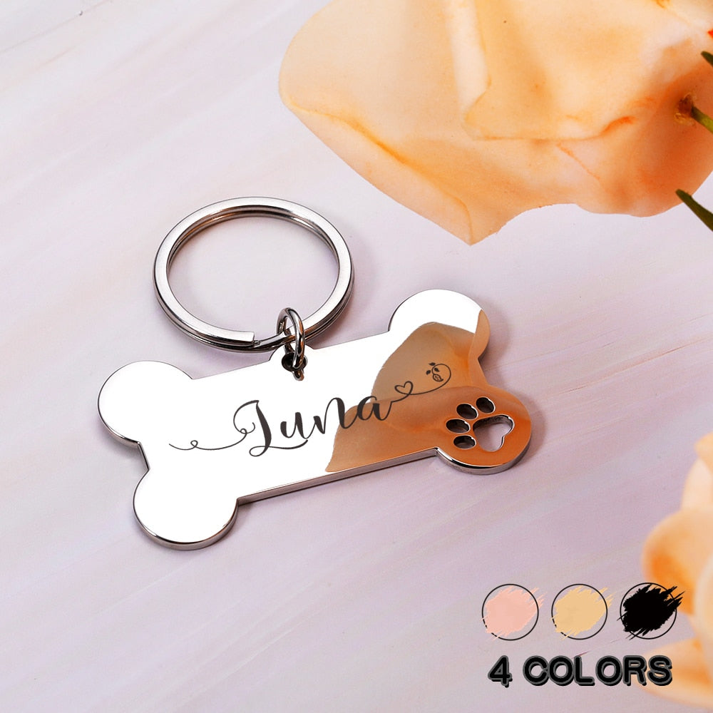 Personalized Pet Dog Tags* Shiny Steel Free Engraving Kitten Puppy Anti-lost Collars Tag for Dog Cat Nameplate Pet Accessoires