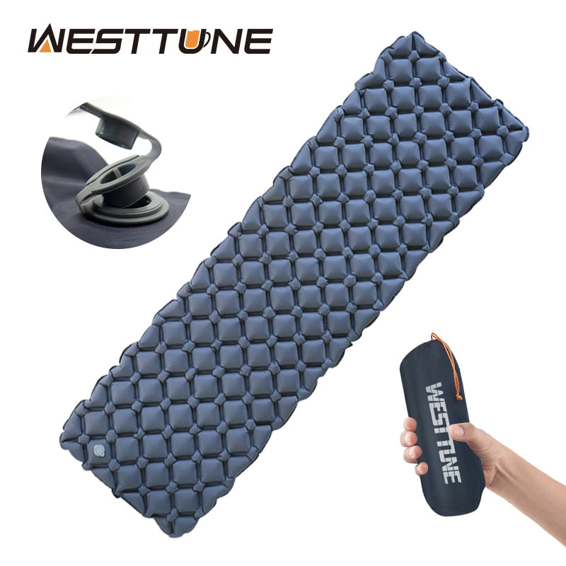 Outdoor Sleeping Pad *Camping Inflatable Mattress Ultralight Air Cushion Travel Mat Folding Bed No Headrest For Travel Hiking