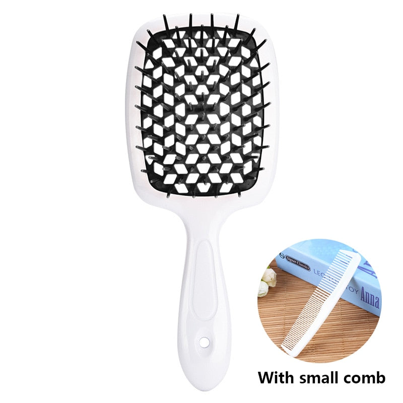 Easy Blow Detangling Brush* Wide Teeth Air Cushion Comb Pro Salon Hair Care Styling Tool Anti Tangle Anti-static Hairbrush Head Comb Hairdressing Tools