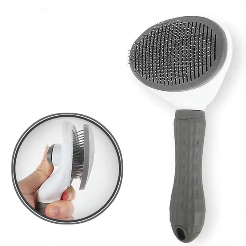 Pet Hair Removal Brush* Dog Hair Comb Stainless Steel Automatic Hair Fading Cat Comb Pet Cleaning Grooming Supplies