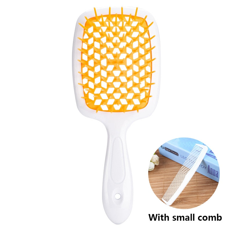 Easy Blow Detangling Brush* Wide Teeth Air Cushion Comb Pro Salon Hair Care Styling Tool Anti Tangle Anti-static Hairbrush Head Comb Hairdressing Tools