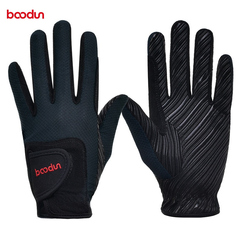 BOODUN Riding Gloves for Men Women Wear-resistant Antiskid Full Finger Equestrian Horse Rider Gloves Horse Riding Equipment*