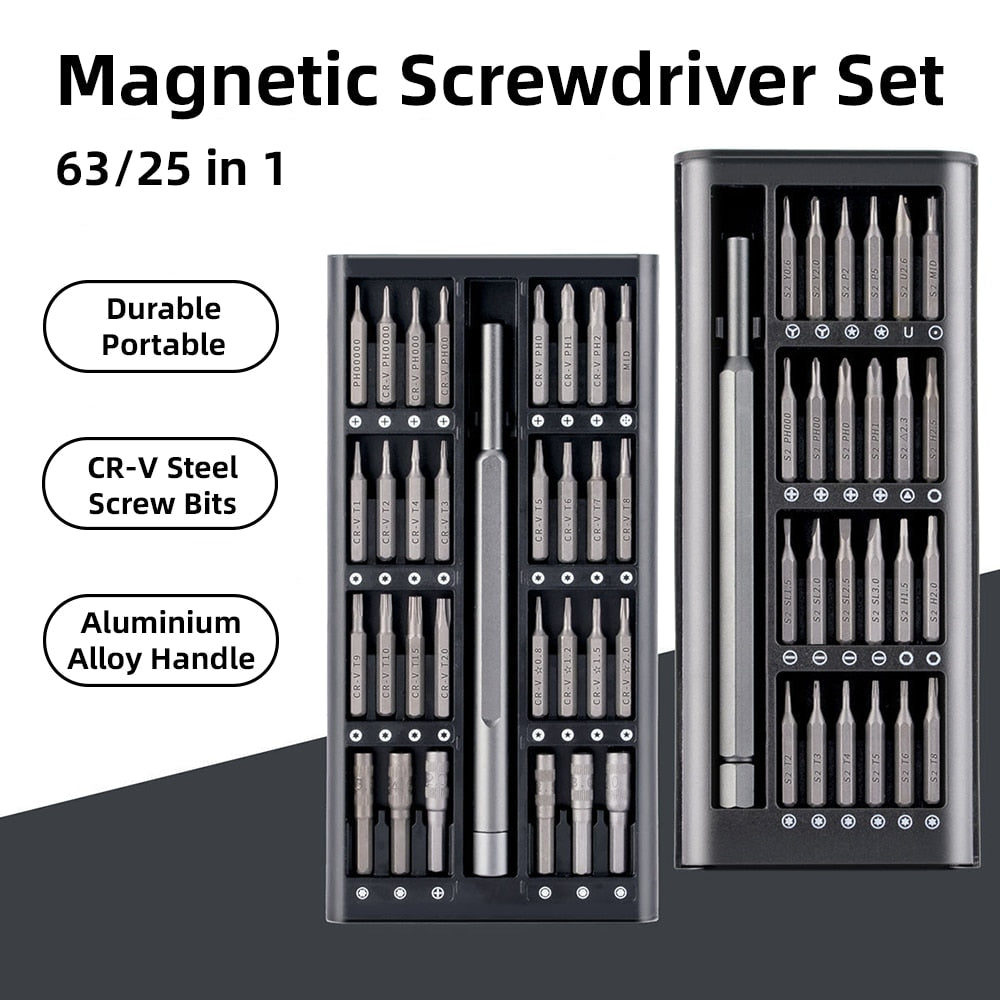 Screwdriver Set Magnetic Screw Driver Kit *Bits Precision Tri Wing Torx ScrewdriversSmall