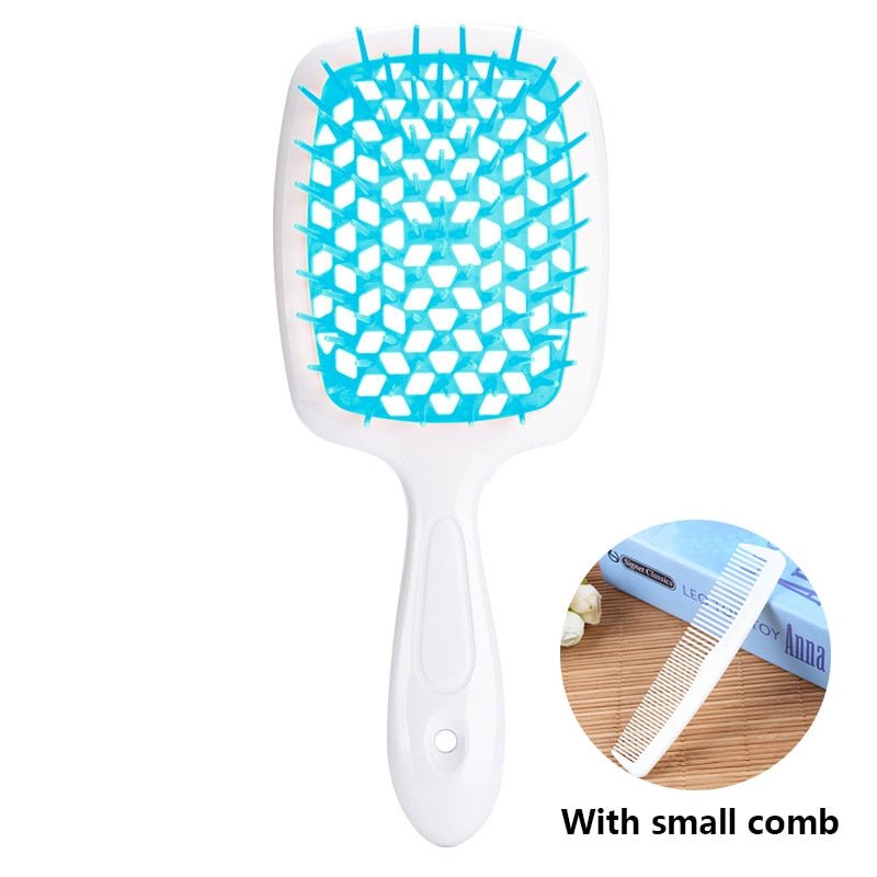 Easy Blow Detangling Brush* Wide Teeth Air Cushion Comb Pro Salon Hair Care Styling Tool Anti Tangle Anti-static Hairbrush Head Comb Hairdressing Tools