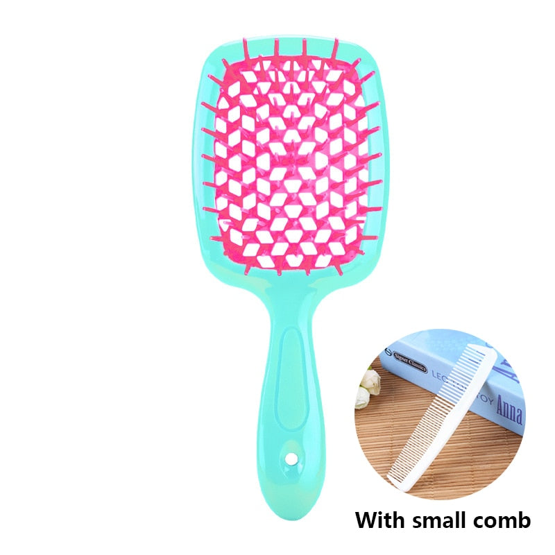 Easy Blow Detangling Brush* Wide Teeth Air Cushion Comb Pro Salon Hair Care Styling Tool Anti Tangle Anti-static Hairbrush Head Comb Hairdressing Tools