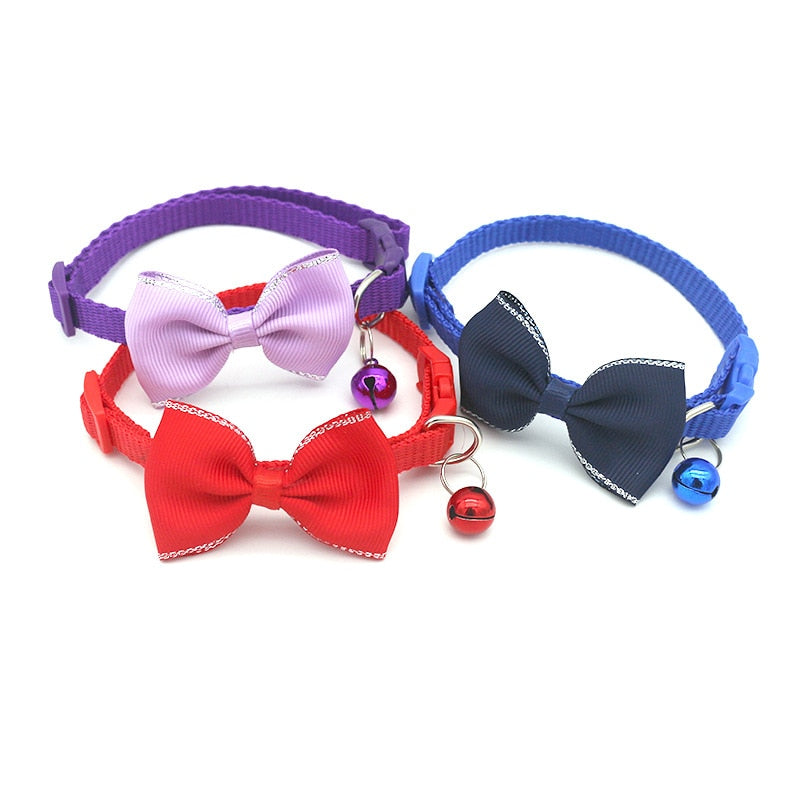 Stylish Bow and Bell Pet Collar*