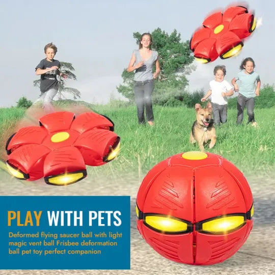 Pet Flying Saucer Ball* Pet Toys LED
