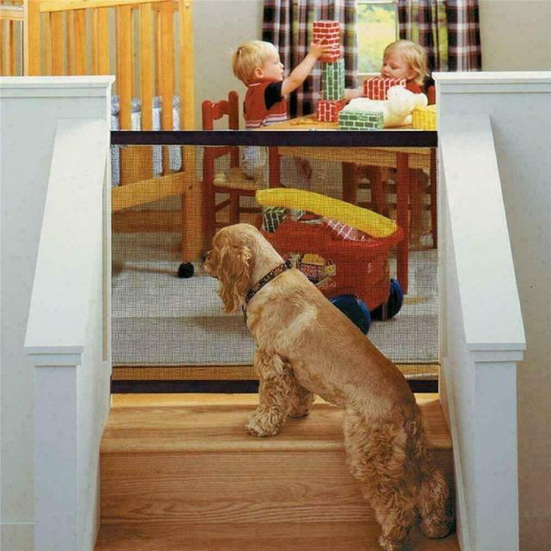 Pet Dog Fence Gate Safe Guard Safety Enclosure Dog Fences Dog Gate the Ingenious Mesh Magic Pet Gate Pet Supplies