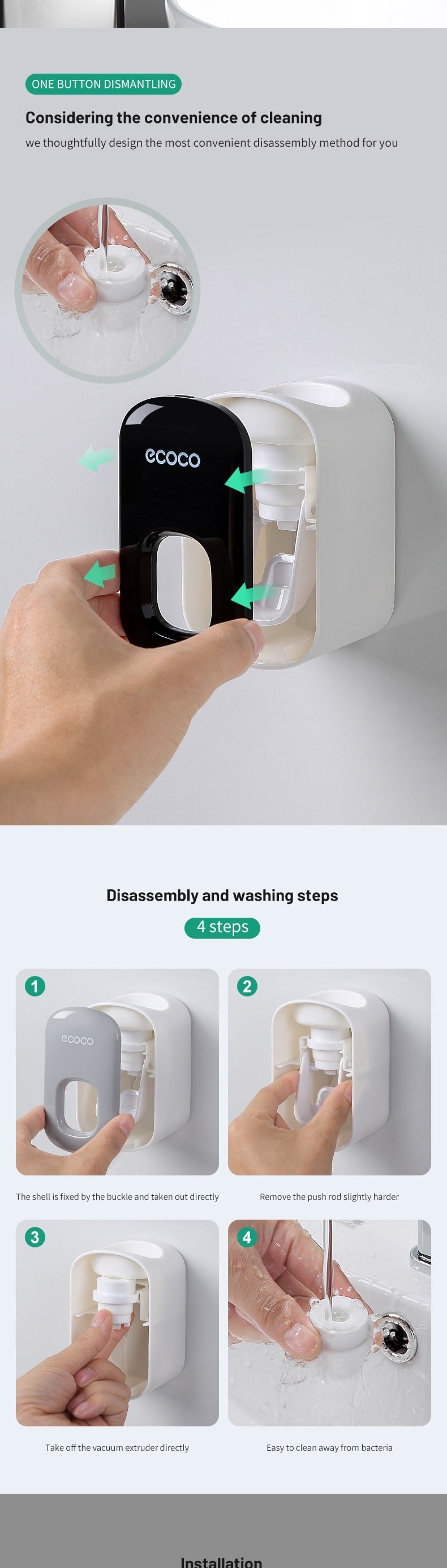 Automatic Toothbrush Toothpaste Holder Dispenser*