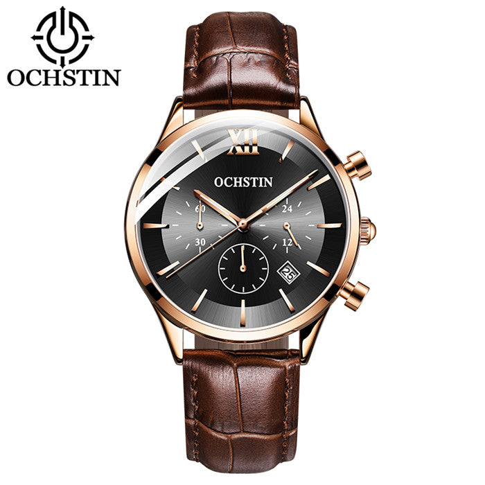 2019 Mens Business Watches Top Brand Luxury Waterproof Chronograph Watch *