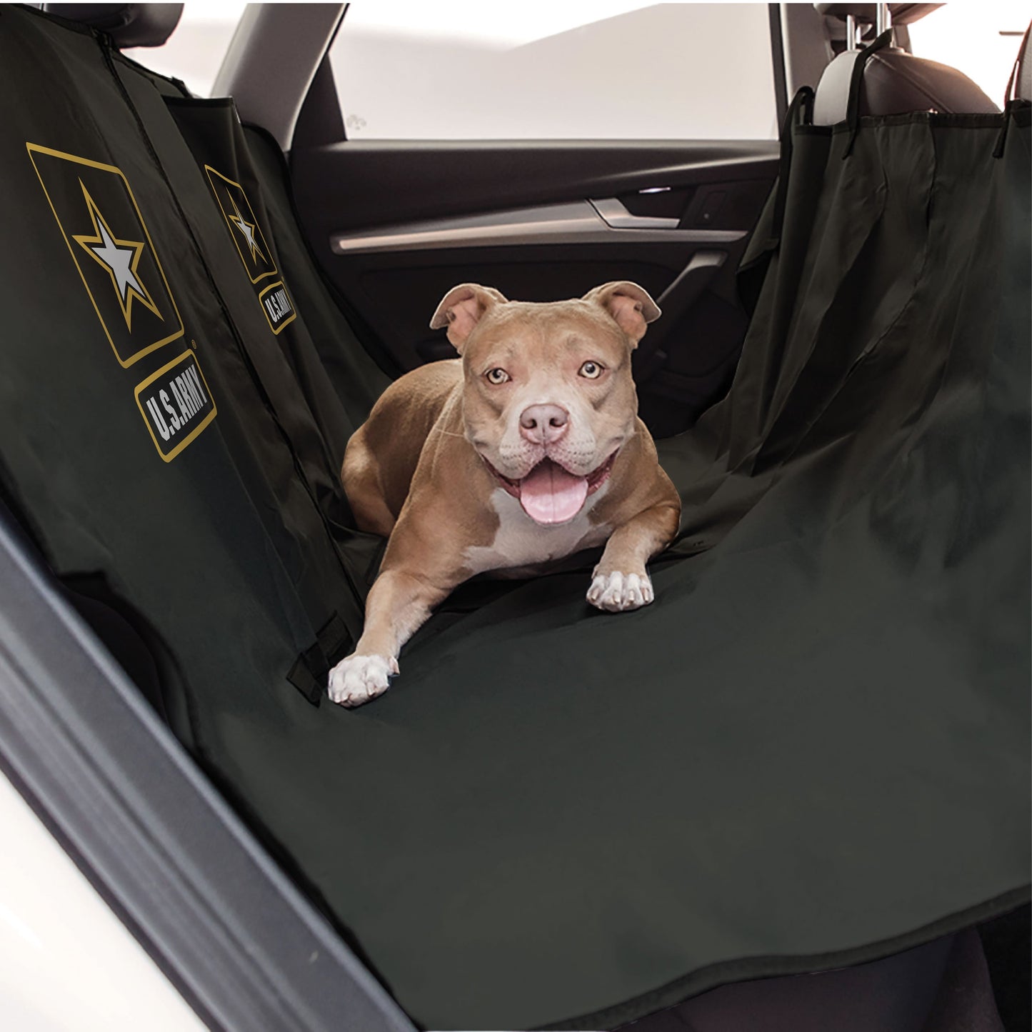 US Army Car Seat Pet Hammock Cover  - Dark Camo* Green