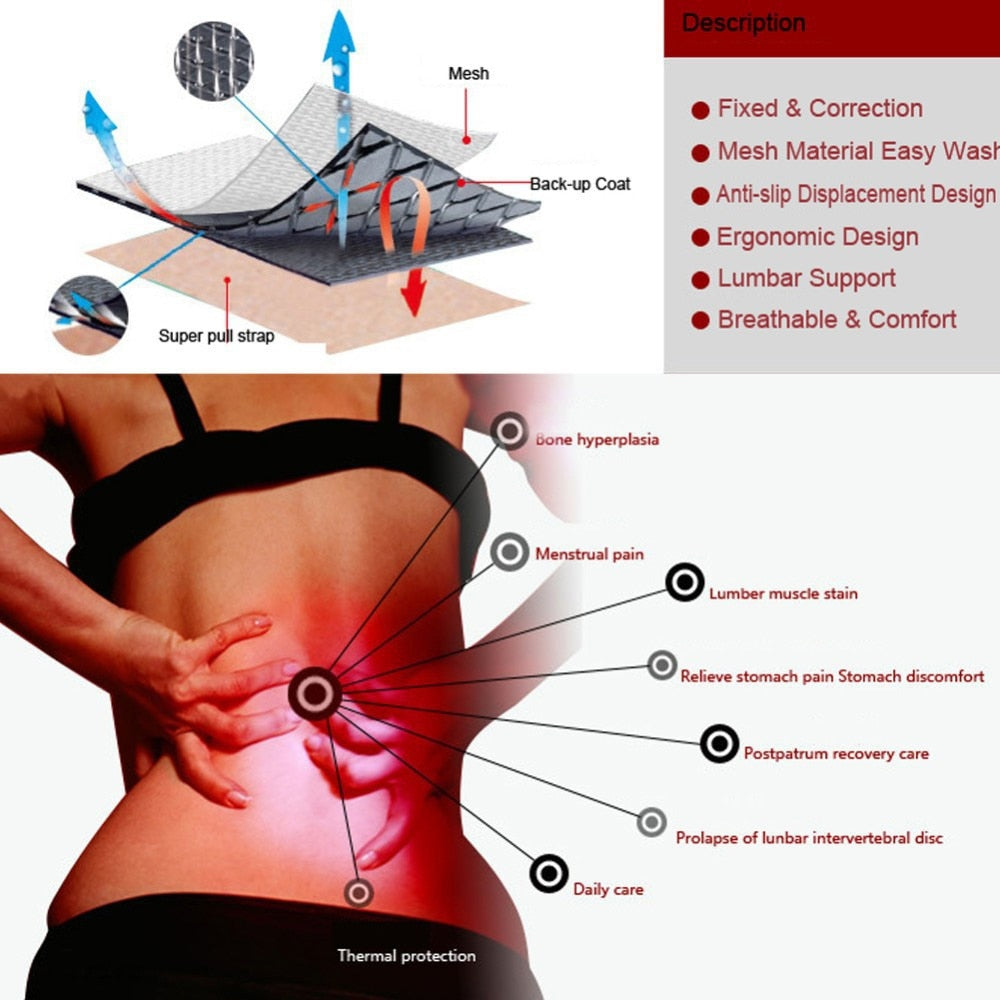 Magnetic Therapy Back Waist Support Belt *