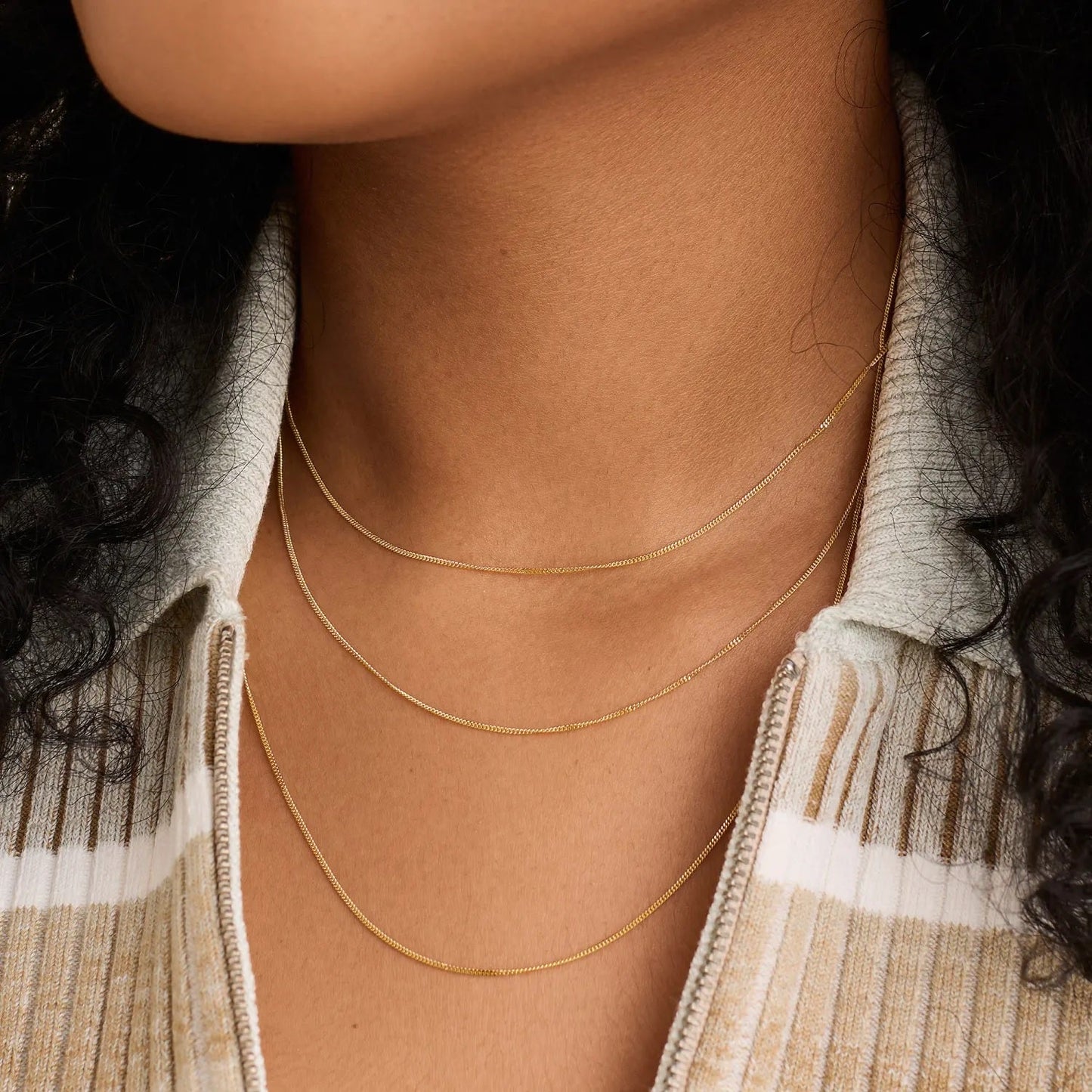 Gold Dainty Baby Curb Chain* Necklace