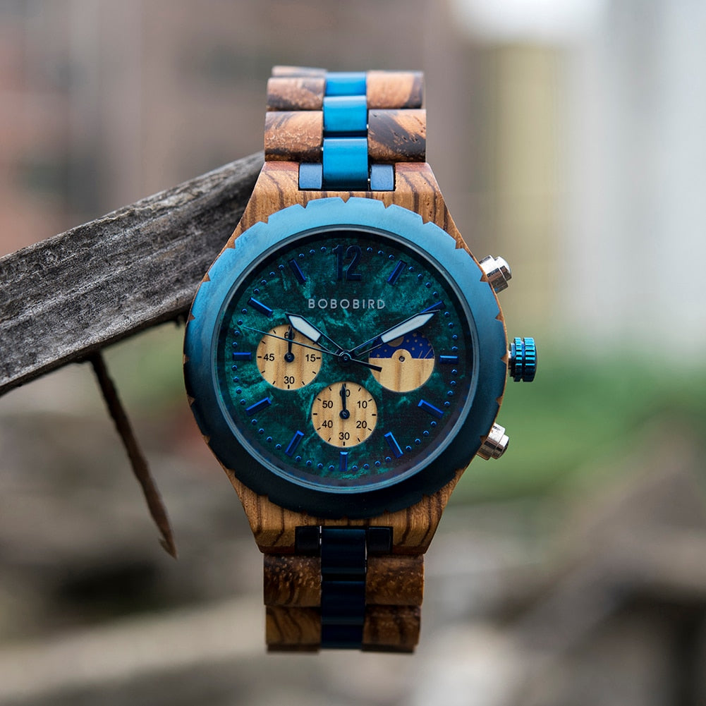 Luxury Wooden Chronograph Watch for Men*