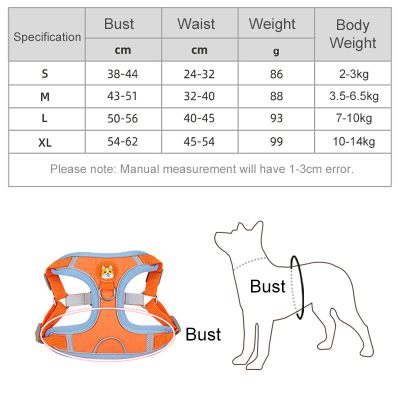 Reflective Pet Harness And Leash Set* Dog Harness and Leash