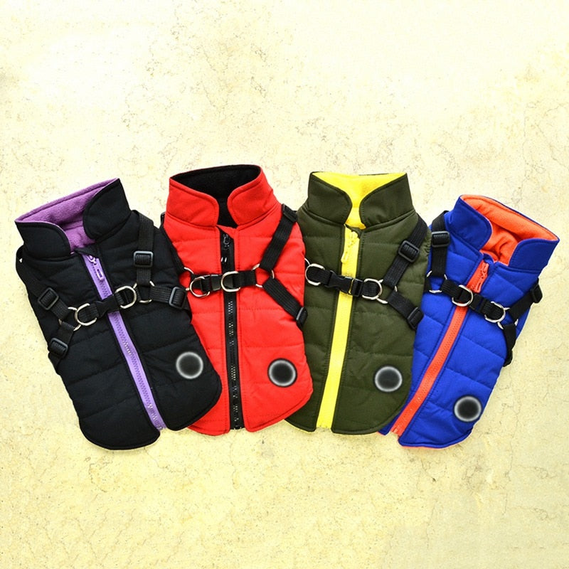 Waterproof Pet Coat With Harness*