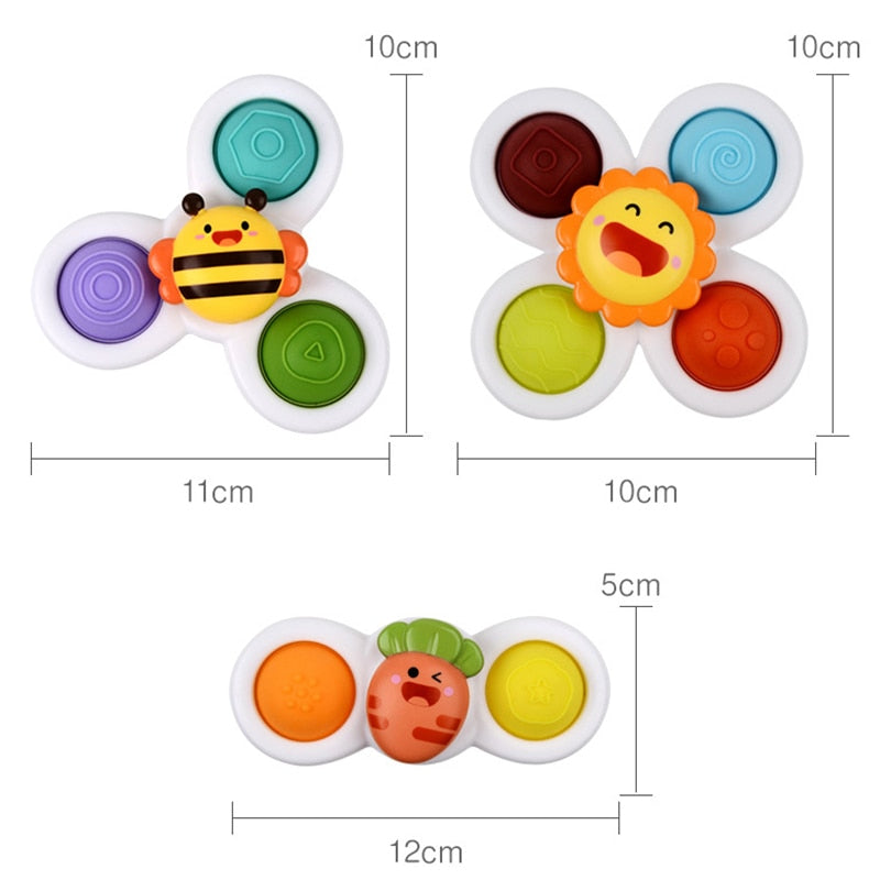 3Pcs Baby Spin Top Bath Toys*