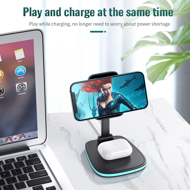 3in1 Magnetic Folding Wireless Charger*