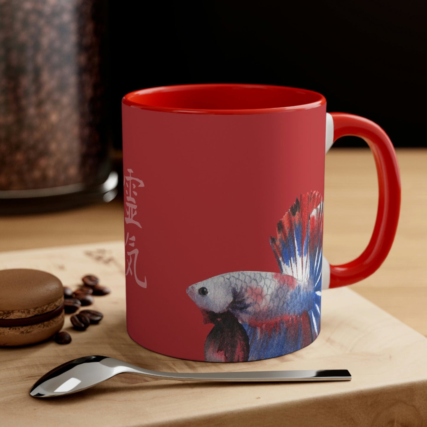 Beta Fish Red Accent Coffee Mug, 11oz*