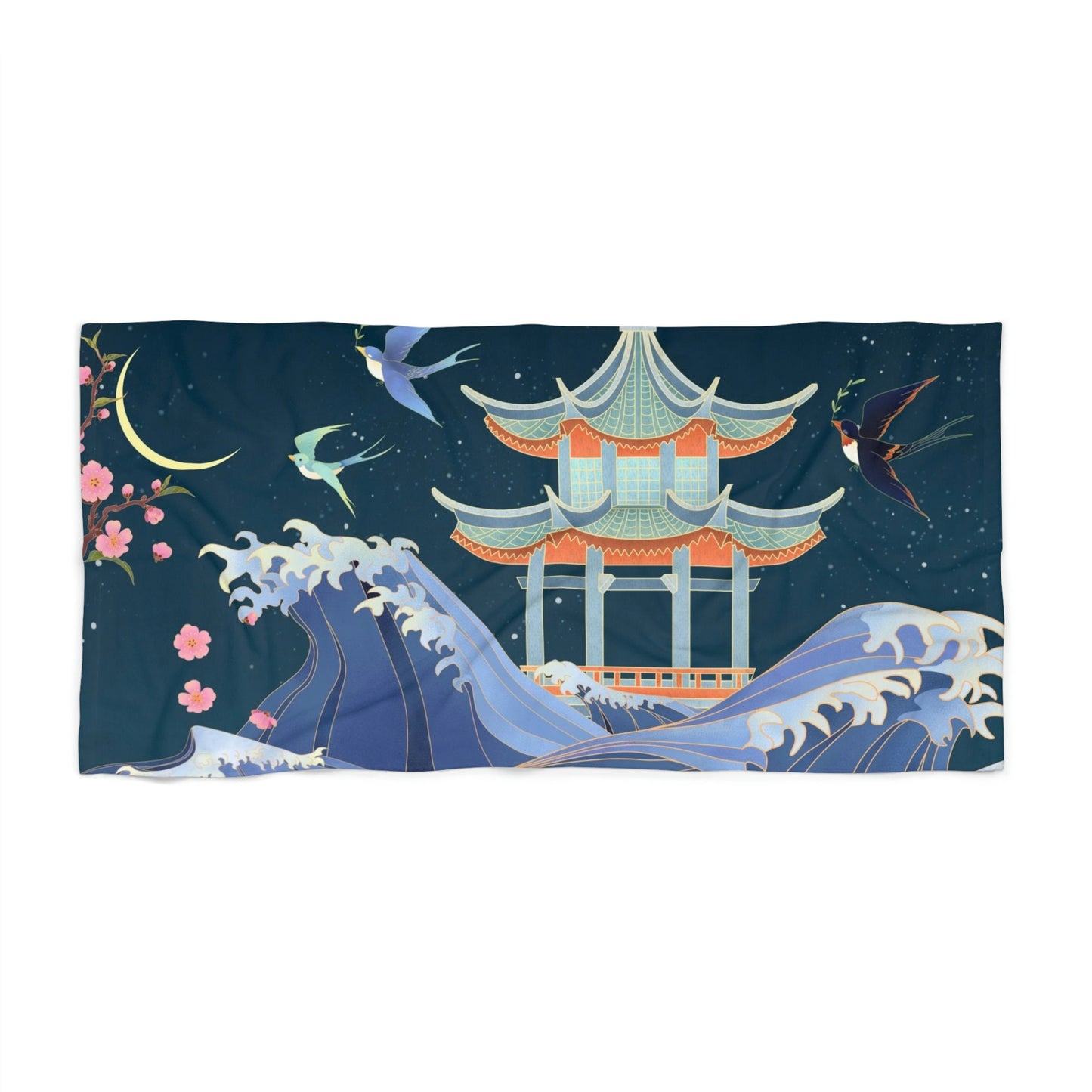 Blue Pagoda Lucky Beach Towel*