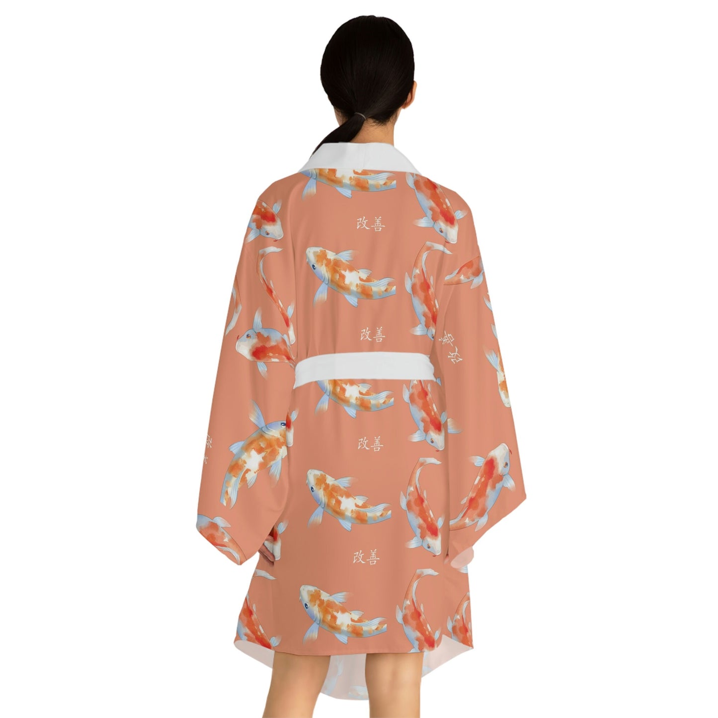 Classy Koi Fish Long Sleeve Kimono Robe*