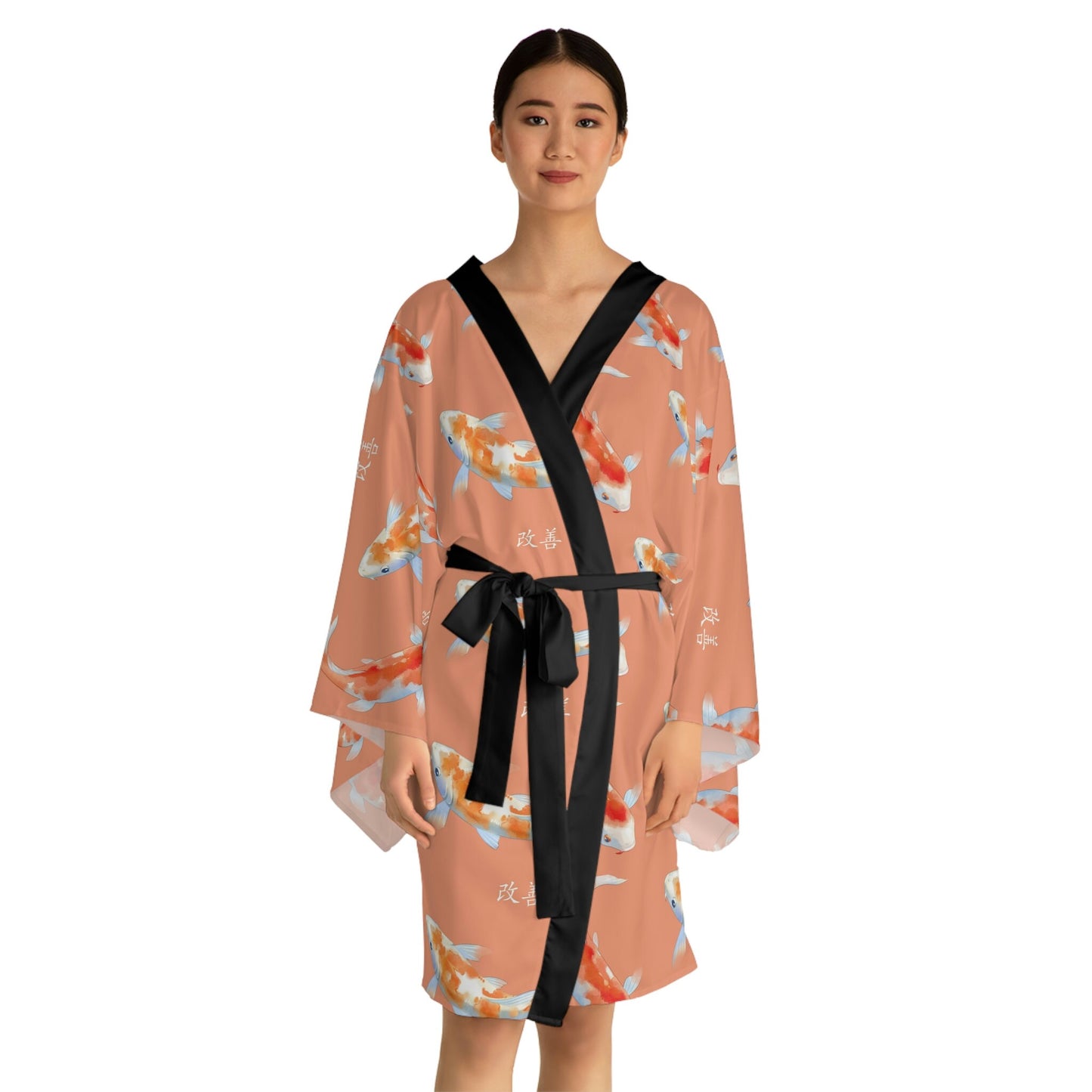 Classy Koi Fish Long Sleeve Kimono Robe*